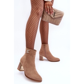 Botines de ante con adorno, Beige Dwinja 6