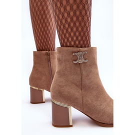 Botines de ante con adorno, Beige Dwinja 7