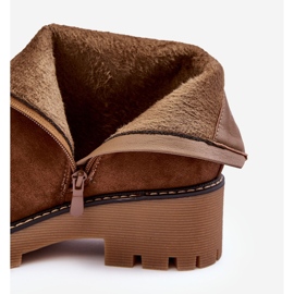 Botas Tacón Plano Ante, Aislante, Marrón Neafgi 3