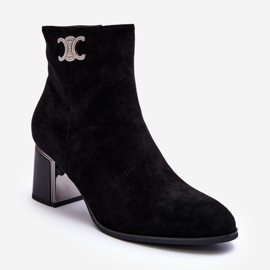 Botines De Ante Con Adorno, Negro Dwinja 1