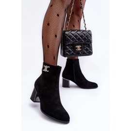 Botines De Ante Con Adorno, Negro Dwinja 3