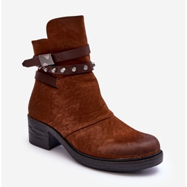 Botines de tacón alto con aislamiento Effie color camel marrón 1 Botines de tacón alto con aislamiento Effie color camel marrón 1