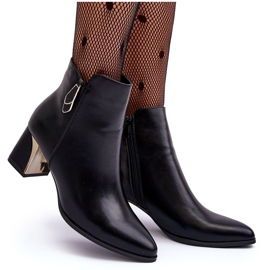 Botines de piel con aislamiento Negro Amanis 8