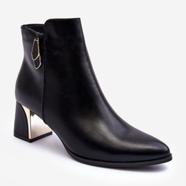 Botines de piel con aislamiento Negro Amanis 1 Botines de piel con aislamiento Negro Amanis 1