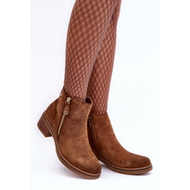 Botas tacón bajo Laurisa ante marrón 3