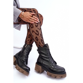 Botas Trapper De Piel Con Aislamiento Para Mujer Negro Lemar Rehin 7