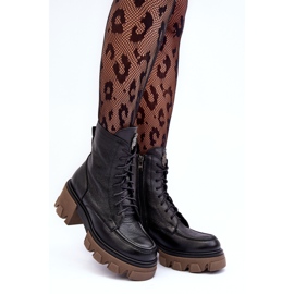 Botas Trapper De Piel Con Aislamiento Para Mujer Negro Lemar Rehin 3