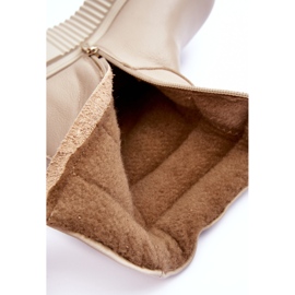 Botines de Mujer de Piel con Plataforma Beige Claro Lemar Suam 2