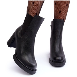 Botines Lemar Liresa de cuero negro 6