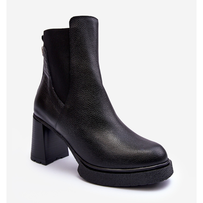 Botines Lemar Liresa de cuero negro 1