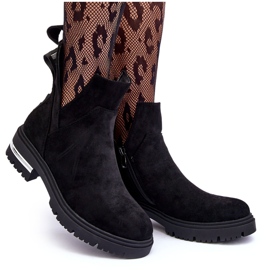 Botas Planas De Ante Con Aberturas, Lamedella Negra negro 9