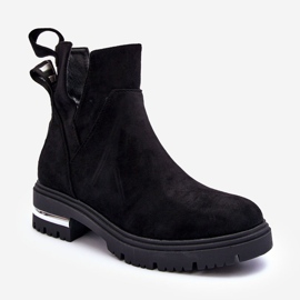 Botas Planas De Ante Con Aberturas, Lamedella Negra negro 1