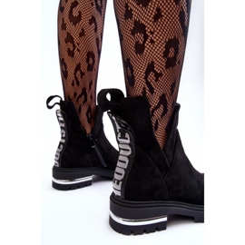 Botas Planas De Ante Con Aberturas, Lamedella Negra negro 7