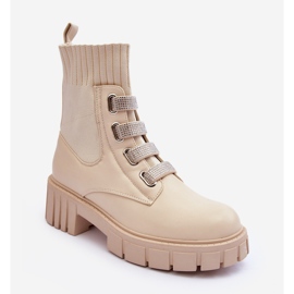 Botas de trabajo beige con Kasseis superiores elásticos 1 Botas de trabajo beige con Kasseis superiores elásticos 1
