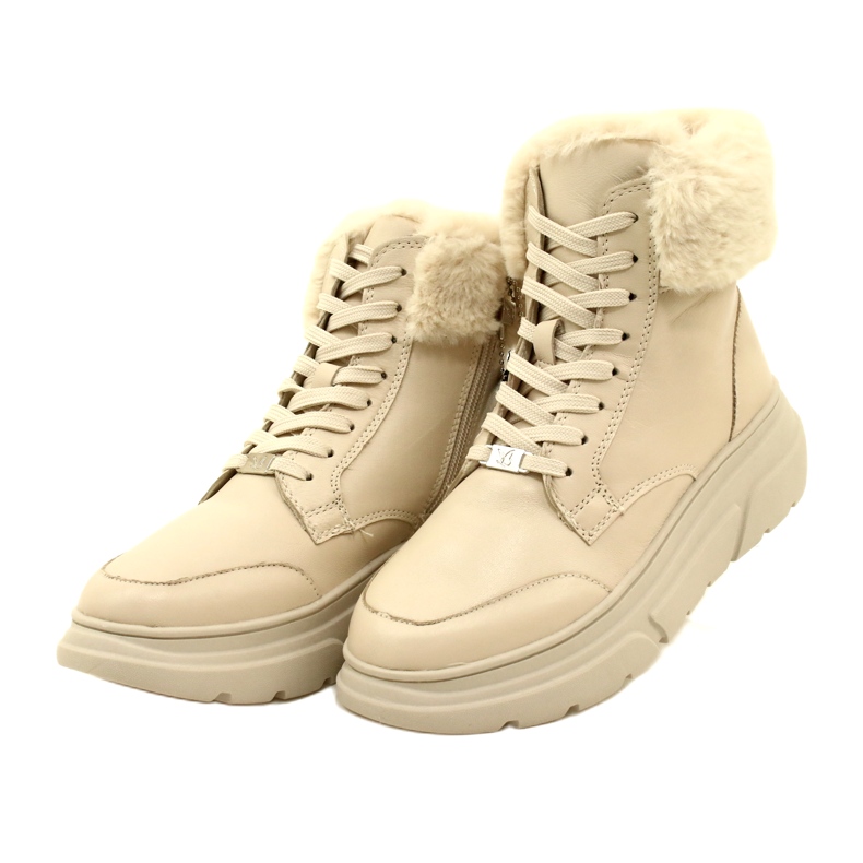 Botas para mujeres de Caprice con pelaje 9-26220-41 144 beige 2