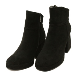M.Daszyński Botas para mujeres, piel de gamuza aislada con negro 3