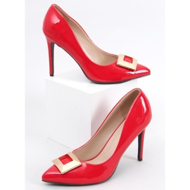 Alfileres lacados Rojo Margarita 1