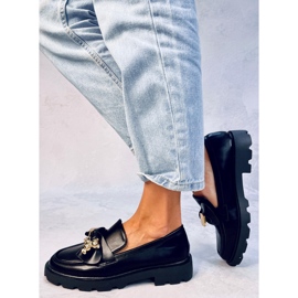 Mocasines con oso dorado Honey Black negro 2