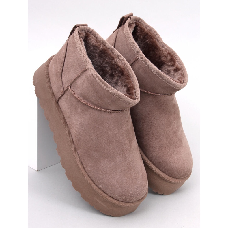 Botas de nieve cortas con plataforma Solnis Khaki beige 1
