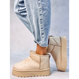 Botas de nieve con plataforma Solnis Beige 5
