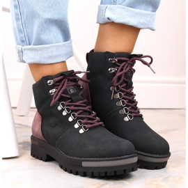 Botas negras con cordones para mujer Big Star MM274318 negro 7