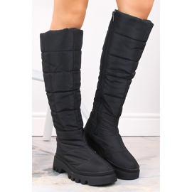 Botas de nieve altas con aislamiento para mujer, negras Big Star MM274332 negro 5