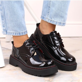 Zapatos oxford de mujer charol negro Filippo DP4736 8