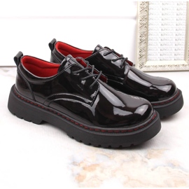 Zapatos oxford de mujer charol negro Filippo DP4736 3
