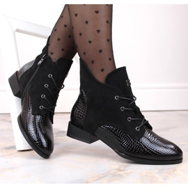 Botas de mujer negras con aislamiento y tacón plano Vinceza 16439 negro 4
