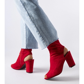 Botines de tacón Guernon rojos 1