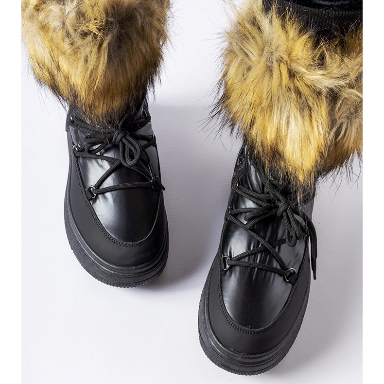 Botas de nieve de mujer Cavargna negras negro 1