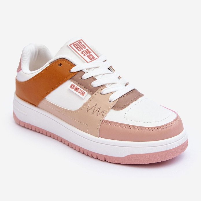 Zapatillas Deportivas Mujer Sneakers Big Star MM274355 Marrón y Rosa blanco 2