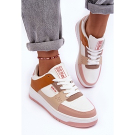 Zapatillas Deportivas Mujer Sneakers Big Star MM274355 Marrón y Rosa blanco 7