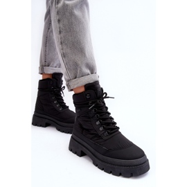 Botines Mujer Trappers Aislados Con Plataforma Y Tacón Plano Big Star MM274338 Negro 5