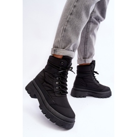 Botines Mujer Trappers Aislados Con Plataforma Y Tacón Plano Big Star MM274338 Negro 6
