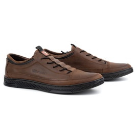 Polbut Zapato casual hombre piel K22 marrón oscuro 4