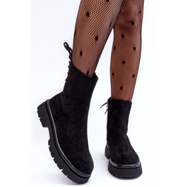 Botas planas de ante Lakyta negras negro 1