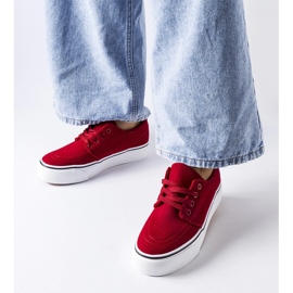 Zapatillas Abboud de ante ecológico rojo 1