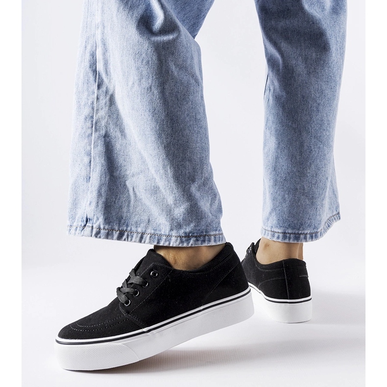 Zapatillas Abboud de ante ecológico en negro 1