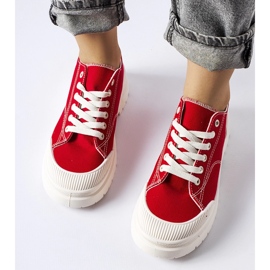 Zapatillas de tela rojas de Nassar rojo 1