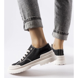 Zapatillas de tela negras de Nassar negro 2