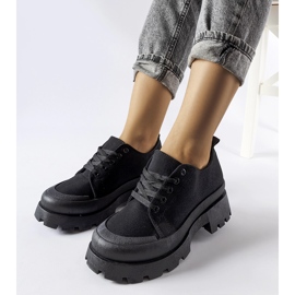 Zapatos negros con suela Pointe maciza. 1