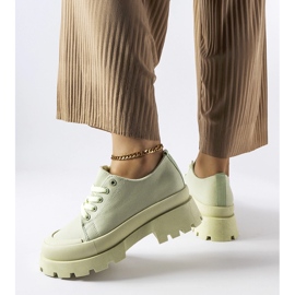 Zapatos verdes con suela Pointe maciza. 1