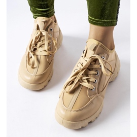 Zapatillas beige oscuro con parte superior Abal flexible 2
