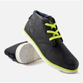 Zapatos de hombre Haytham negros y neón 1