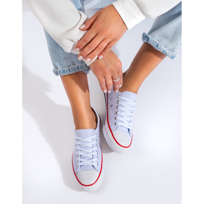 Zapatillas clásicas Shelovet de mujer blancas. blanco 1