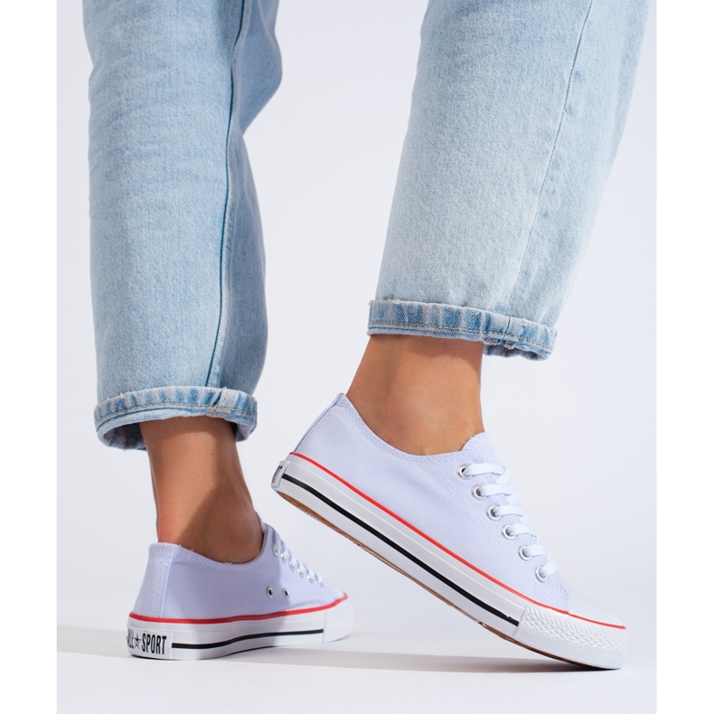 Zapatillas clásicas Shelovet de mujer blancas. blanco 2