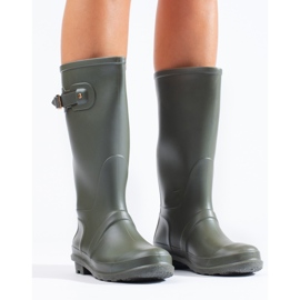 Botas de agua de mujer verdes con hebilla Shelovet 2