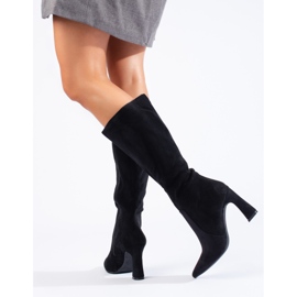 Botas tacón mujer Shelovet ante negro 3