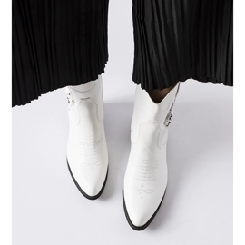 Botas cowboy de tacón Henriette blancas blanco 1 Botas cowboy de tacón Henriette blancas blanco 1
